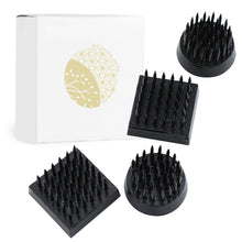 將圖片載入圖庫檢視器 small round and square ikebana black kenzan next to original box