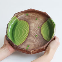 將圖片載入圖庫檢視器 【美濃燒】蓮葉圓形花瓶 9.45吋