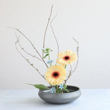 將圖片載入圖庫檢視器 Minoyaki Series Round Ikebana Flower Vase - Sumi