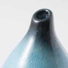 將圖片載入圖庫檢視器 Minoyaki Ceramic Ikebana Drop Shaped Sky Blue Vase