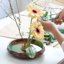 將圖片載入圖庫檢視器 【美濃燒】蓮葉圓形花瓶 9.45吋