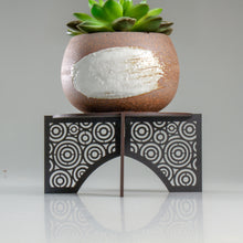 Load image into Gallery viewer, Wazakura Small Wooden Plant & Bonsai Stand – Scorched Wood Display Stand, Made in Japan