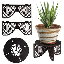 Load image into Gallery viewer, Wazakura Small Wooden Plant & Bonsai Stand – Scorched Wood Display Stand, Made in Japan