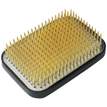 將圖片載入圖庫檢視器 Rectangular Brass Ikebana Kenzan 3.2 x 2.2" (83x58mm) - Wazakura Japan