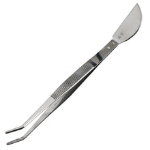 Laden Sie das Bild in den Galerie-Viewer, Bonsai Curved Tip Tweezer with Spatula 8-1/4"(210mm) - Wazakura Japan