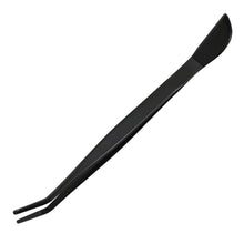 Laden Sie das Bild in den Galerie-Viewer, Black Coated Bonsai Curved Tip Tweezer with Spatula 8.6"(220mm) - Wazakura Japan