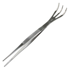 Load image into Gallery viewer, Bonsai Curved Tip Tweezer with Rake 8.6&quot;(220mm)
