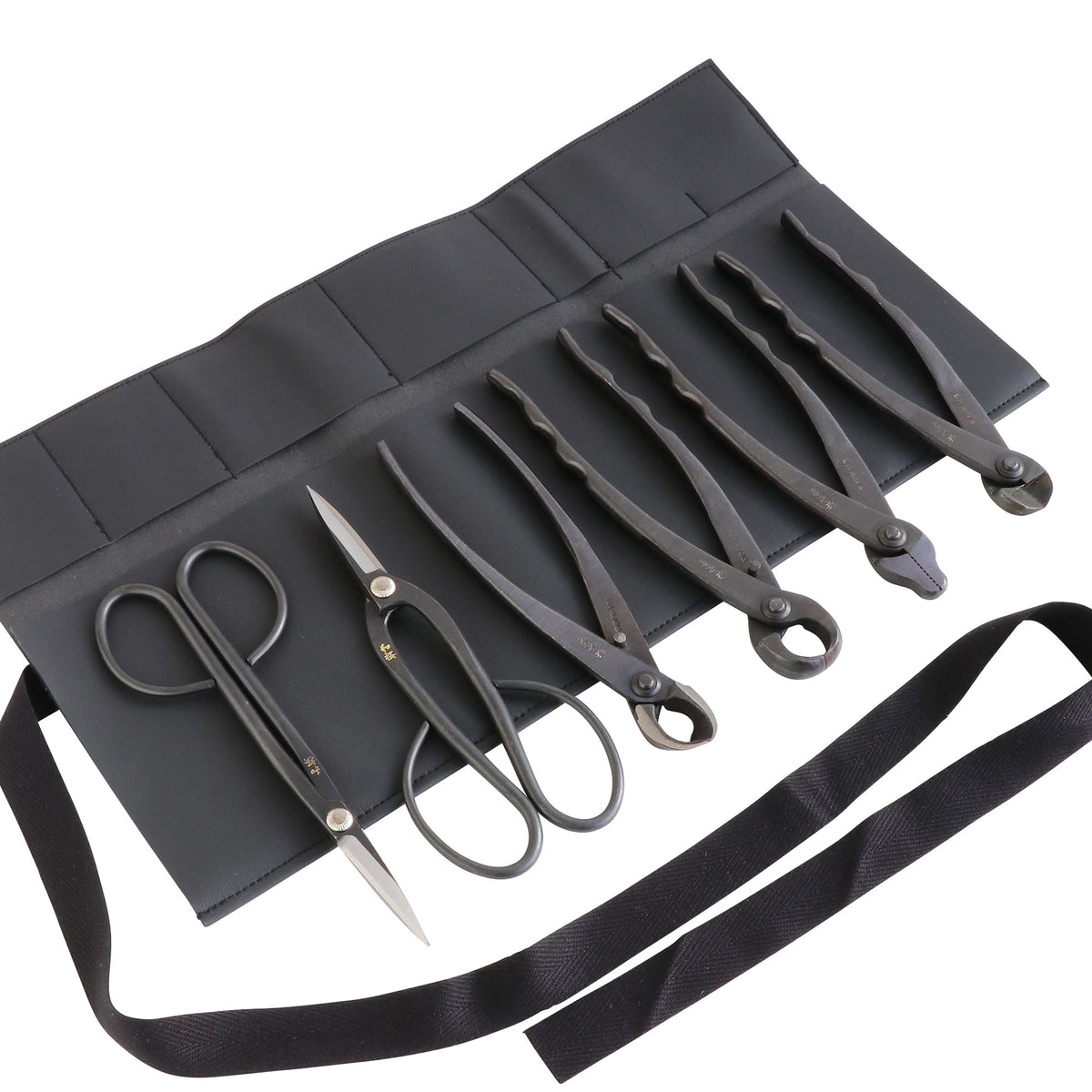 bonsai tree tools kits 6 Piece Bonsai Professional Tool Kit with Roll Case Made In Japan – Wazakura Japan