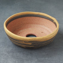 Load image into Gallery viewer, [ Shigaraki Series ] Sand Brown Stripe Glazed Bonsai Pot 8.2&quot; (210 mm)
