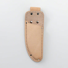 Laden Sie das Bild in den Galerie-Viewer, top view of Leather Holster for Pruning Shears with Belt Loop