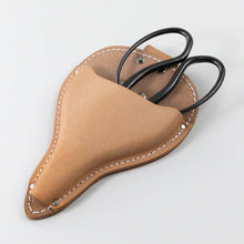 Laden Sie das Bild in den Galerie-Viewer, Leather Hoslter with a pair of scissors put inside halfway