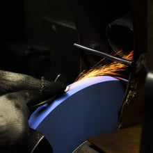 Load image into Gallery viewer, Blade sharpening finishing stage on sharpening stone