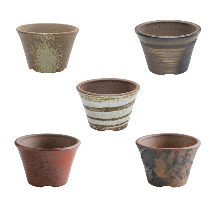 [ Banko Series ] Small Rounded Bonsai Pots