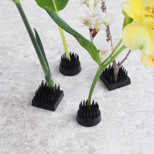 Load image into Gallery viewer, foor small black kenzan with flowers
