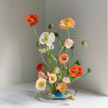 Laden Sie das Bild in den Galerie-Viewer, Blue Round Brass Ikebana Kenzan Flower Pin Frog
