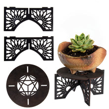 Load image into Gallery viewer, Wazakura Small Wooden Plant &amp; Bonsai Stand – Scorched Wood Display Stand, Made in Japan
