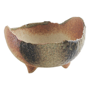 [ Banko Series ] Rustic Crescent Bonsai Pot 4.7" (120mm) - Sand Green