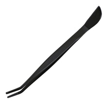 Load image into Gallery viewer, Black Coated Bonsai Curved Tip Tweezer with Spatula 8.6&quot;(220mm)

