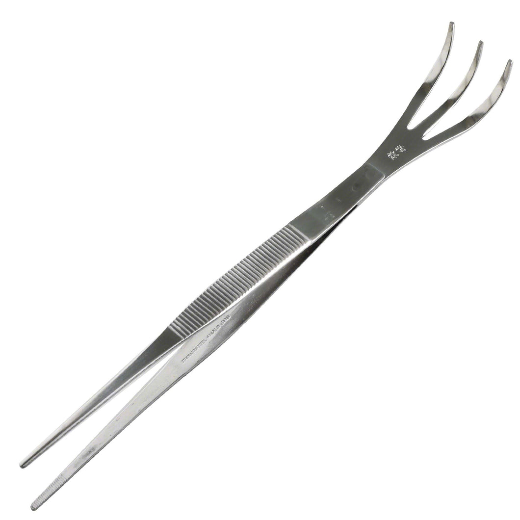 Bonsai Curved Tip Tweezer with Rake 8.6