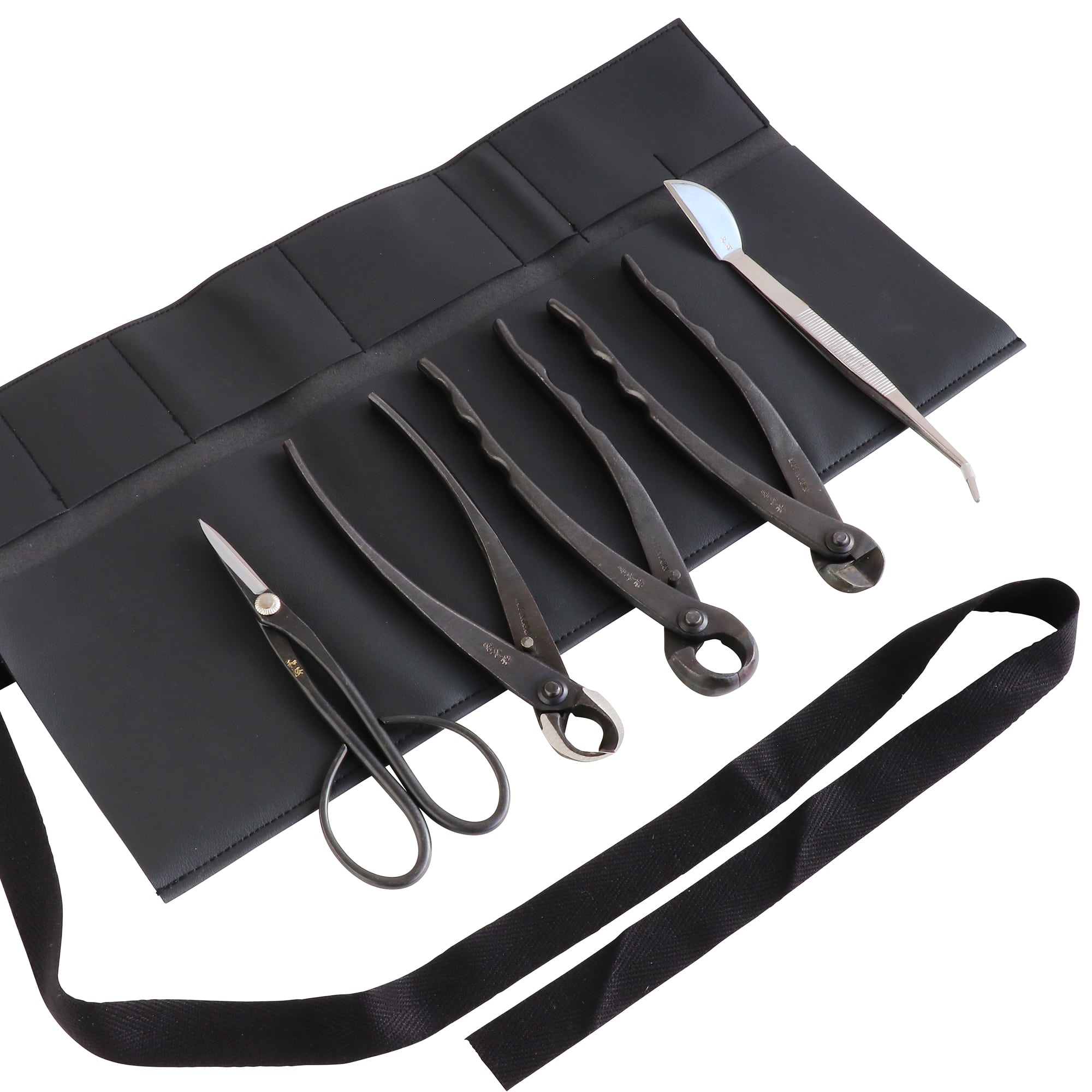 5 Piece Bonsai Essential Tool Kit with Roll Case and Satsuki
