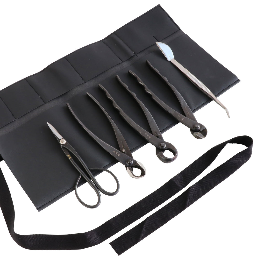 5PCS Bonsai Tool Kit [ Satsuki Scissors + 3 Cutters + Tweezers]