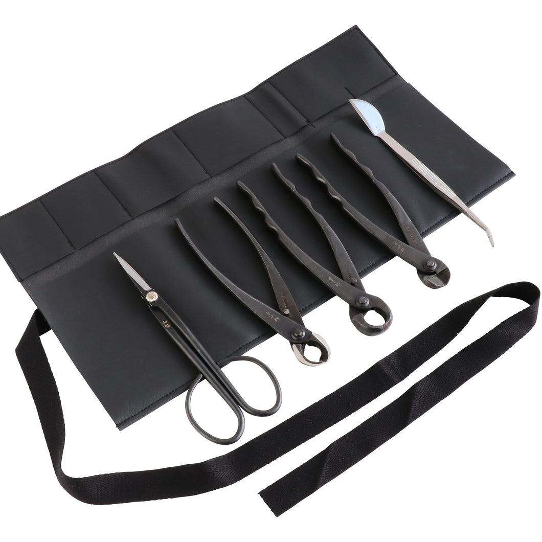 5PCS Bonsai Tool Kit [ Twig Scissors + 3 Cutters + Tweezers]