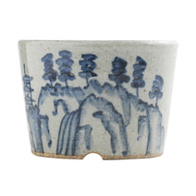 Load image into Gallery viewer, [ Banko Series ] Small Bonsai Pot 3.5&quot; (90mm) Hand painted - Sansui Japanese Landscape
