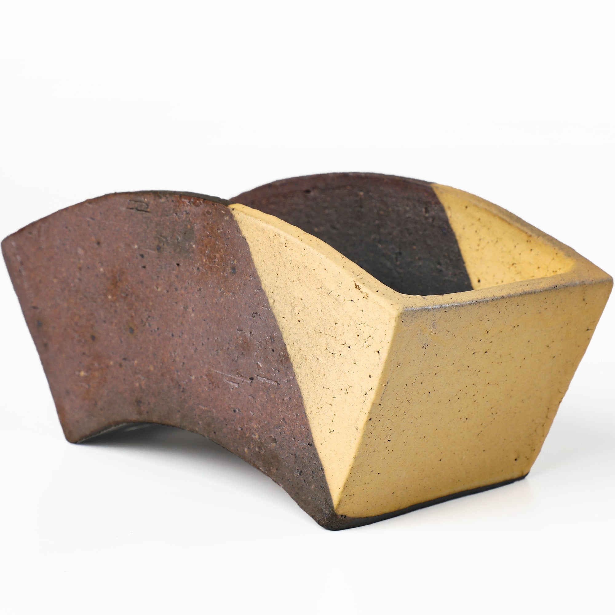 Tokoname Fan Shaped Bonsai Pot 6.8”(174mm) MADE IN JAPAN