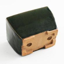 Load image into Gallery viewer, [ Tokoname Series ] Rectangular Olive Green Glazed Bonsai Pot 5.3&quot;(135 mm)
