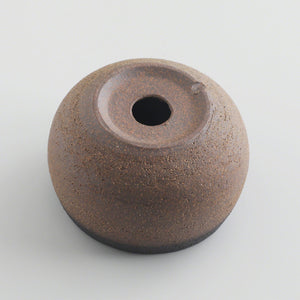 [ Banko Series ] Small Bonsai Pot Bowl 3.8" (100mm) Brown and Black