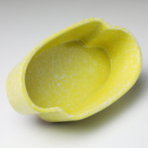 [ Banko Series ] Ikebana Vase Oval Shape Yellow