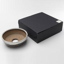 Load image into Gallery viewer, [ Shigaraki Series ] White Stripe Glazed Bonsai Pot 6.6&quot; (170 mm)
