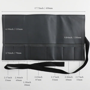 Black Roll Case  with dimension information