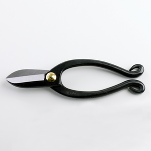 2PCS Japanese Ikebana Essential Tool Set [ Ikenobo Scissors + Round Brass Kenzan]