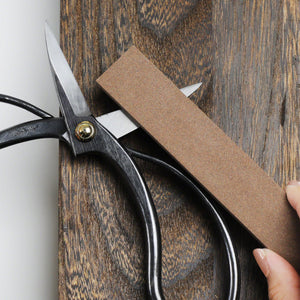 #240 Medium Grit Whestone sharepning a bonsai scissors blade
