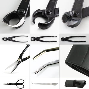 5PCS Bonsai Tool Kit [ Satsuki Scissors + 3 Cutters + Tweezers]