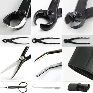 5PCS Bonsai Tool Kit [ Twig Scissors + 3 Cutters + Tweezers]