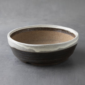 [ Shigaraki Series ] White Stripe Glazed Bonsai Pot 6.6" (170 mm)