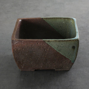 [ Tokoname Series ] Rectangular Glazed Bonsai Pot 5.3"(135 mm)