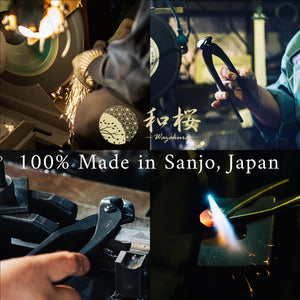 four image set showing wazakura tools crafting process