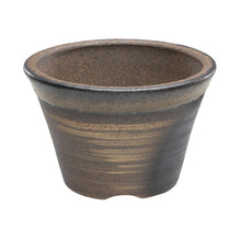 Load image into Gallery viewer, [ Banko Series ] Small Rounded Bonsai Pot 4.3&quot; (110mm)– Golden Brown
