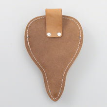 Load image into Gallery viewer, Back view of the Leather holster showing the belt loop
