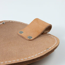 Load image into Gallery viewer, Close up on the loop of the leather holster
