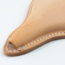 Load image into Gallery viewer, close up on the stitching of the leather holster
